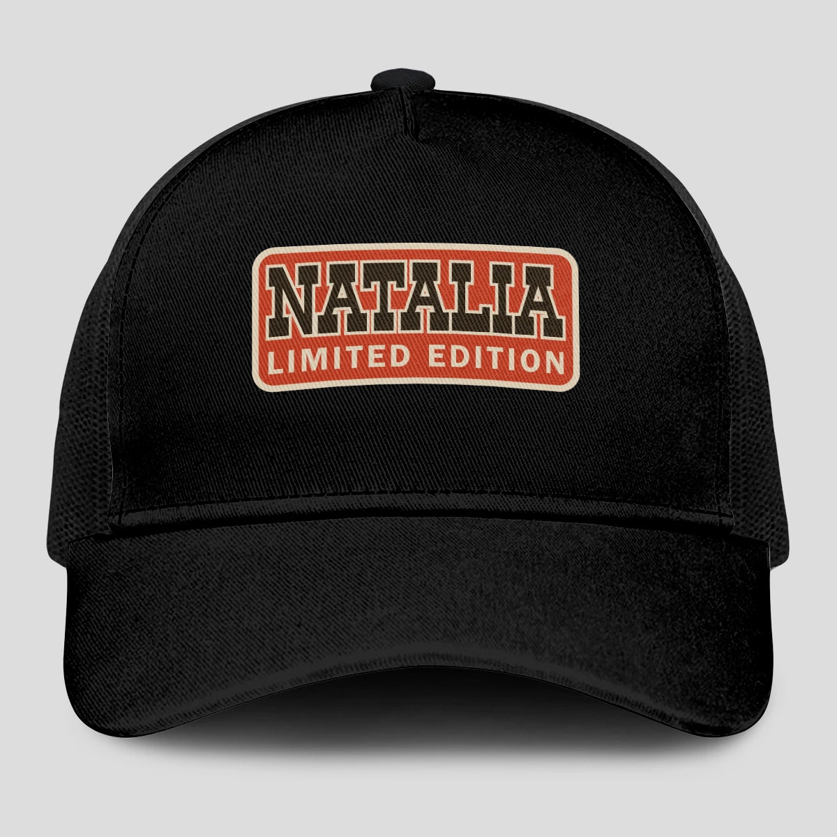 Limited Edition Red Logo Black Mesh Cap NATALIA 13K1 C215PF