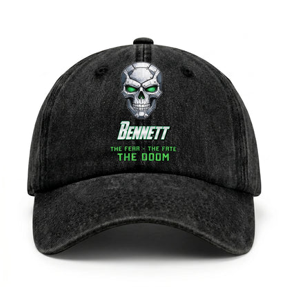 The Fear The Fate The Doom Skull Washed Cap BENNETT 13K1 C99PF
