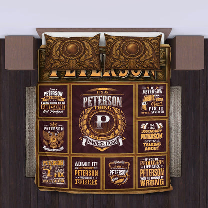 PETERSON Limited Edition Personalized Bedding Set 13K1-BS3
