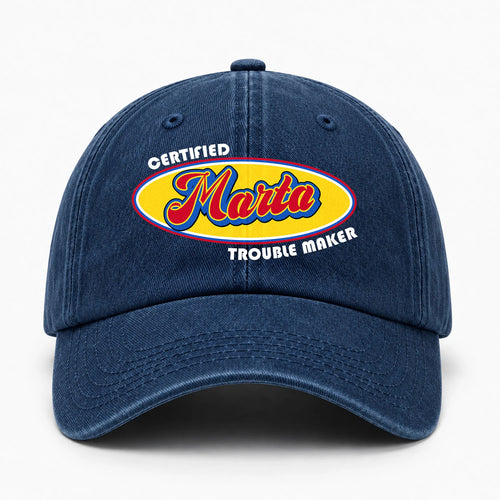 Certified Your Name Trouble Maker Washed Cap MARTA 13K1 C73PF