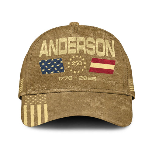 ANDERSON 13K1-C14PF 250th Anniversary Patriotic Baseball Cap 1776–2026