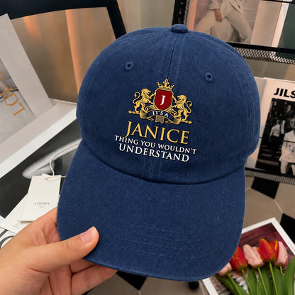 It's A Your Name Thing You Wouldn't Understand Royal Blue Washed Cap JANICE 13K1 C184PF