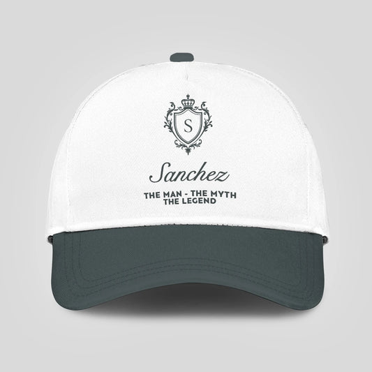 The Man The Myth The Legend Elegant Gray And White Cap SANCHEZ 13K1 C170PF
