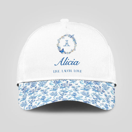 Live Laugh Love Blue Flowers Cap ALICIA 13K1 C50PF
