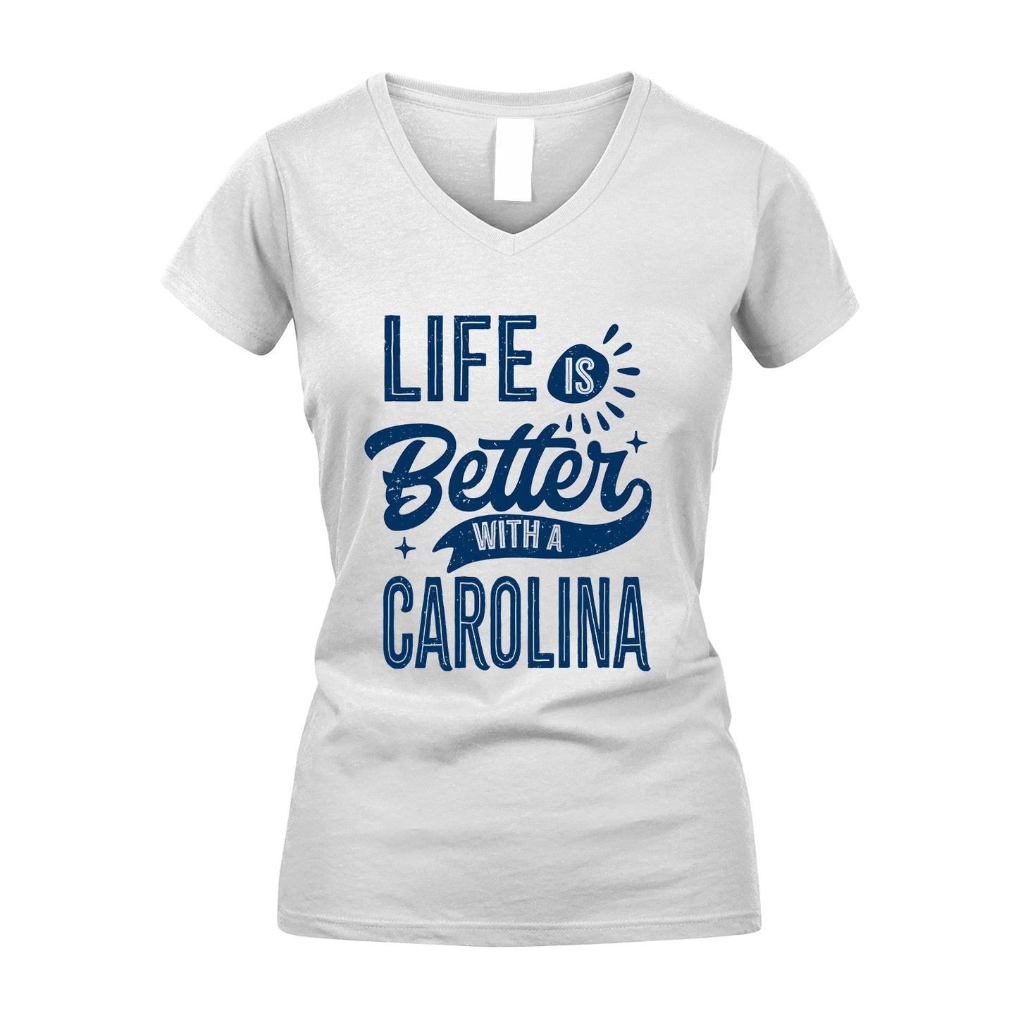CAROLINA 13K1-116 Personalized Name Quote T-Shirt Life Is Better With Unisex Gift