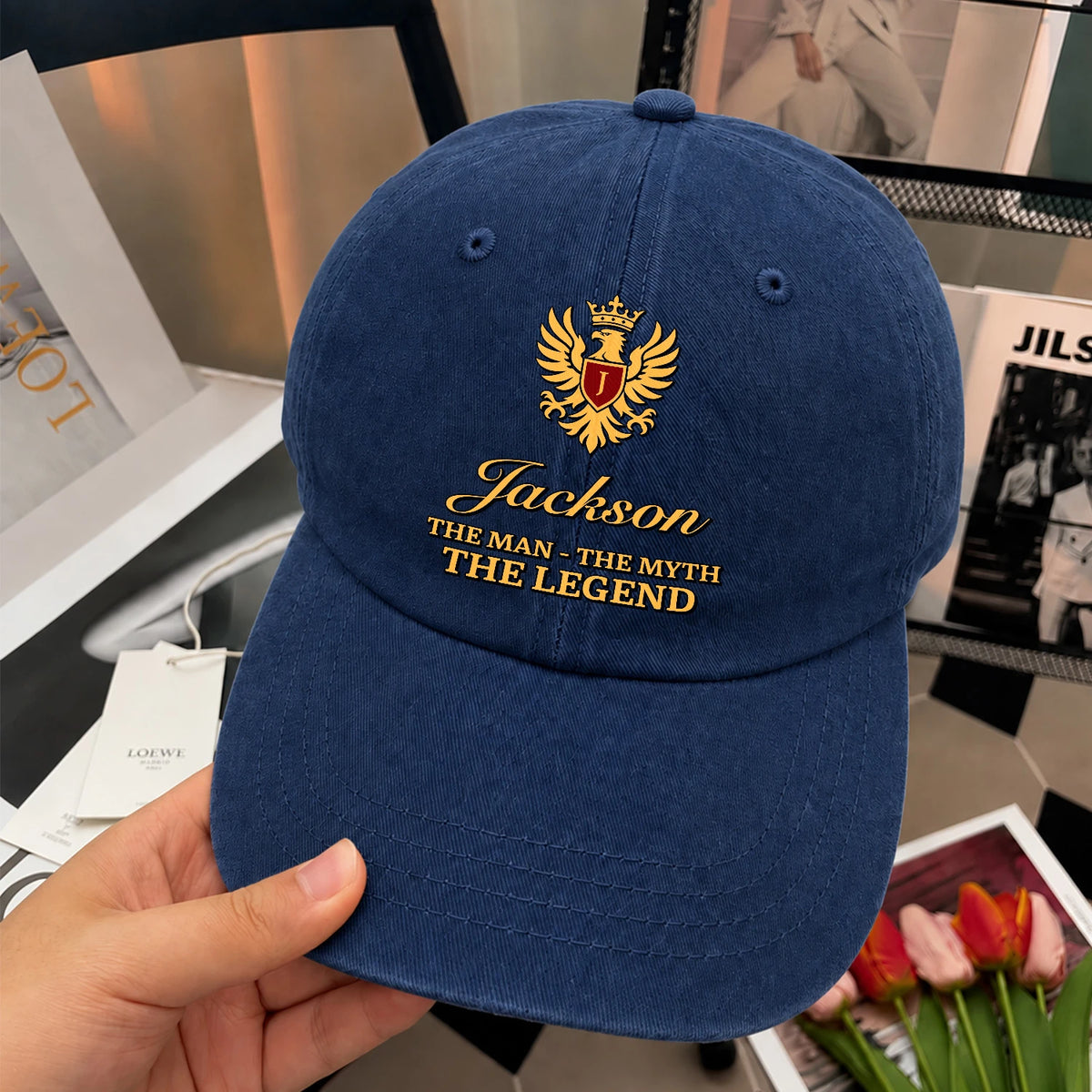 The Man The Myth The Legend King Eagle Washed Cap JACKSON 13K1 C149PF