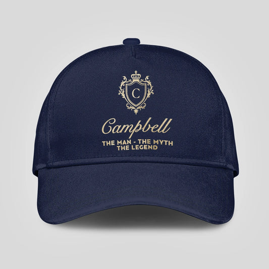 The Man The Myth The Legend Golden Navy Cap CAMPBELL 13K1 C138PF
