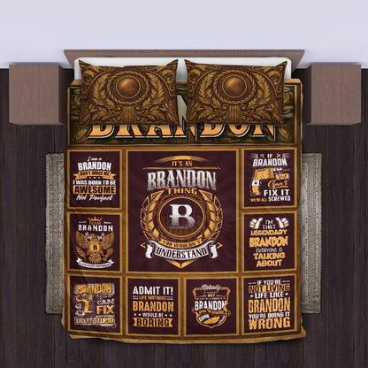 BRANDON Limited Edition Personalized Bedding Set 13K1-BS3