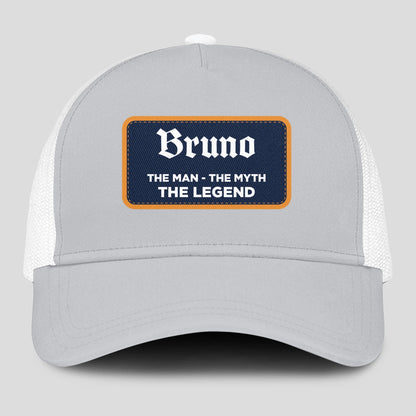 The Man The Myth The Legend Gray Mesh Cap BRUNO 13K1 C204PF