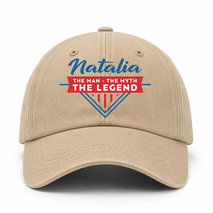 The Man The Myth The Legend Logo Washed Cap NATALIA 13K1 C37PF
