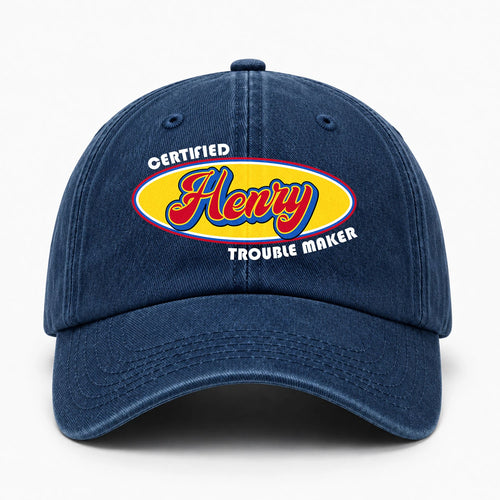 Certified Your Name Trouble Maker Washed Cap HENRY 13K1 C73PF