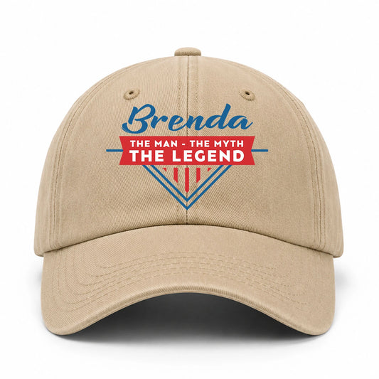 The Man The Myth The Legend Logo Washed Cap BRENDA 13K1 C37PF