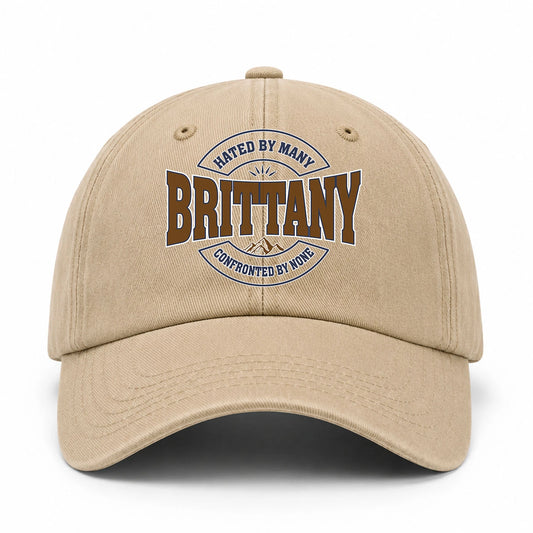Hated By Many Confronted By None Washed Cap BRITTANY 13K1 C36PF