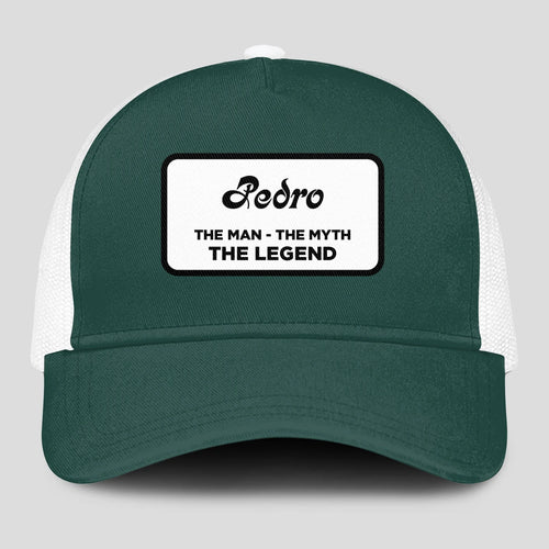 The Man The Myth The Legend Green And White Mesh Cap PEDRO 13K1 C198PF