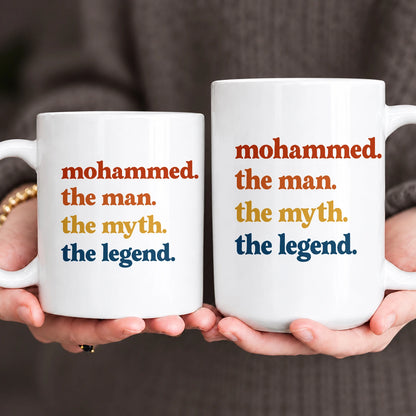 The Man The Myth The Legend Retro Mug MOHAMMED 13K1 MG06