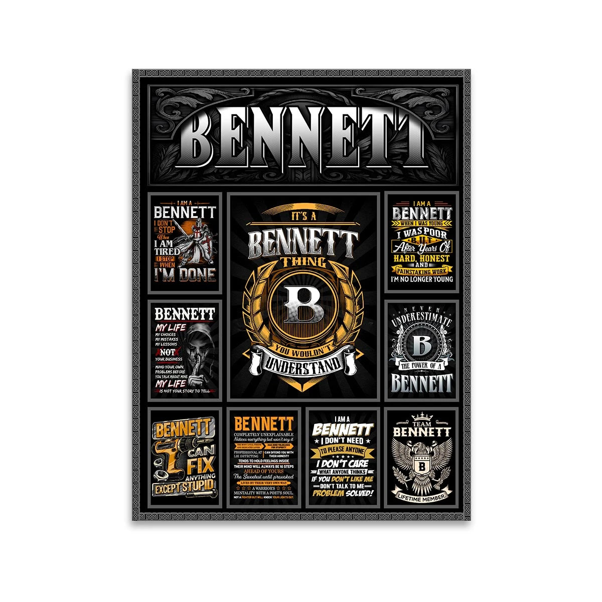 BENNETT Personalized Sponge Floor Mat – Custom Printed Home Decor 13K1-AR2