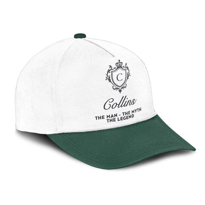 The Man The Myth The Legend Beautiful Green And White Cap COLLINS 13K1 C171PF