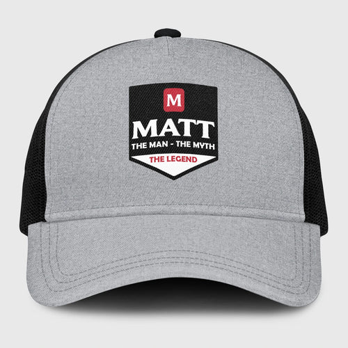 The Man The Myth The Legend Gray Mesh Cap MATT 13K1 C189PF