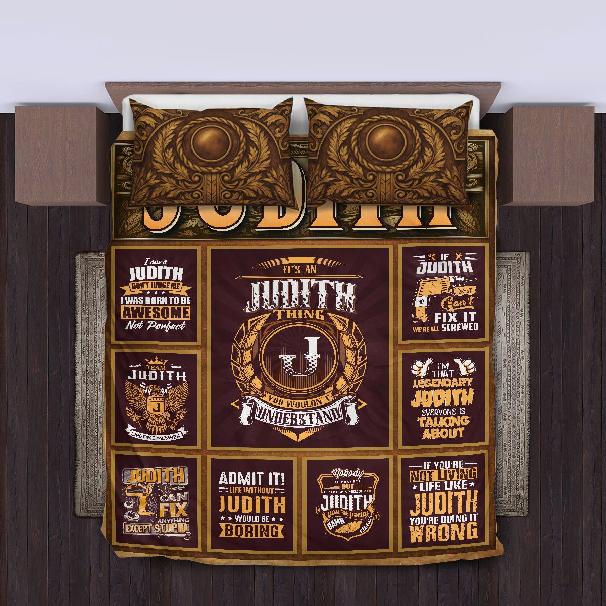 JUDITH Limited Edition Personalized Bedding Set 13K1-BS3