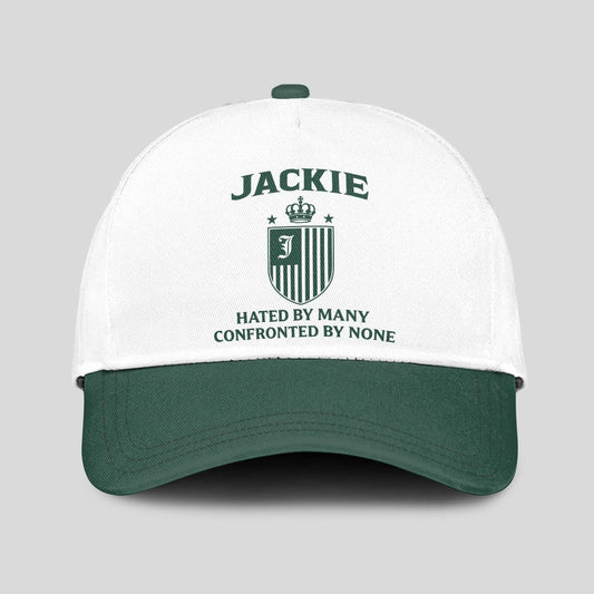 Hated By Many Confronted By None Luxury Logo Cap JACKIE 13K1 C41PF