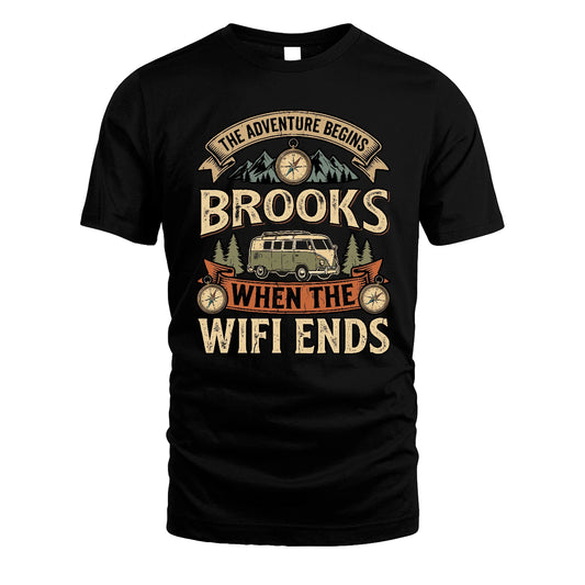 BROOKS 13K1-547 The Adventure Begins Name When The Wifi Ends