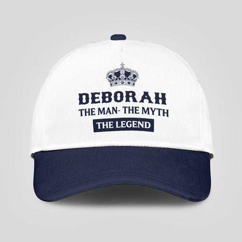 The Man The Myth The Legend King Crown Blue And White Cap DEBORAH 13K1 C147PF