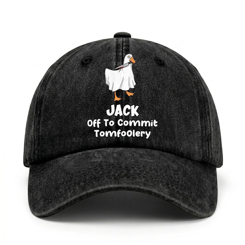 Off To Commit Tomfoolery Funny Goose Washed Cap JACK 13K1 C131PF