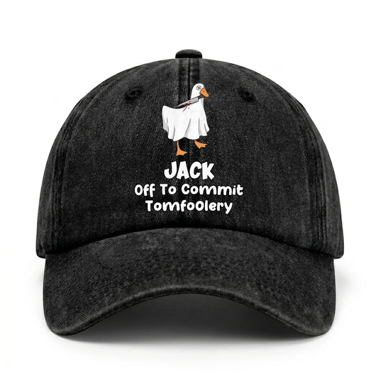 Off To Commit Tomfoolery Funny Goose Washed Cap JACK 13K1 C131PF