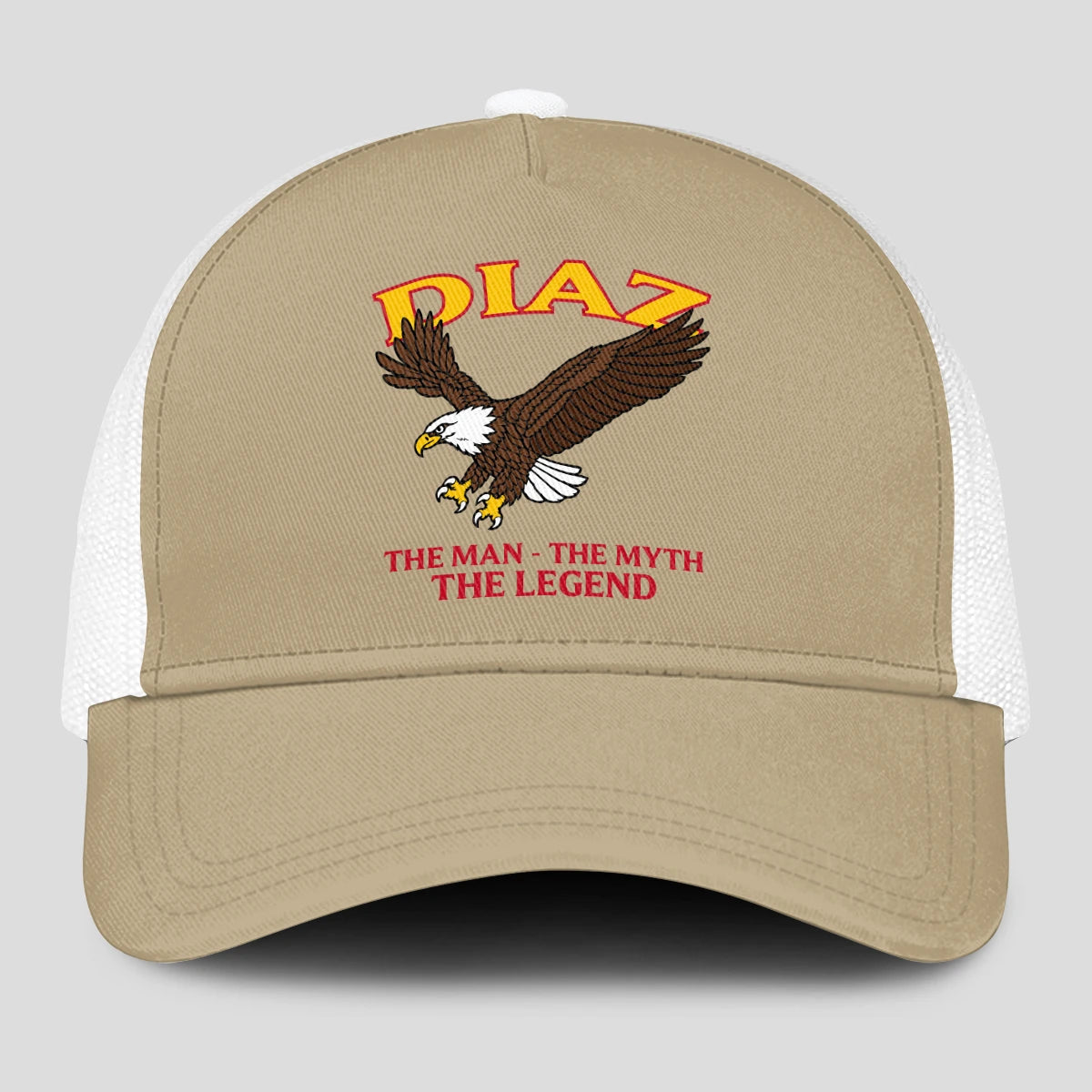 The Man The Myth The Legend Eagle Khaki Mesh Cap DIAZ 13K1 C210PF