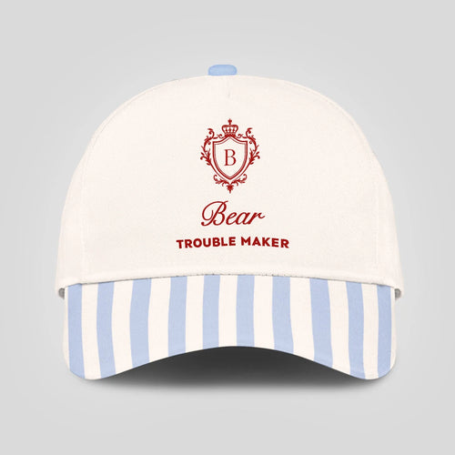 Trouble Maker Stripped Blue Beach Cap BEAR 13K1 C74PF