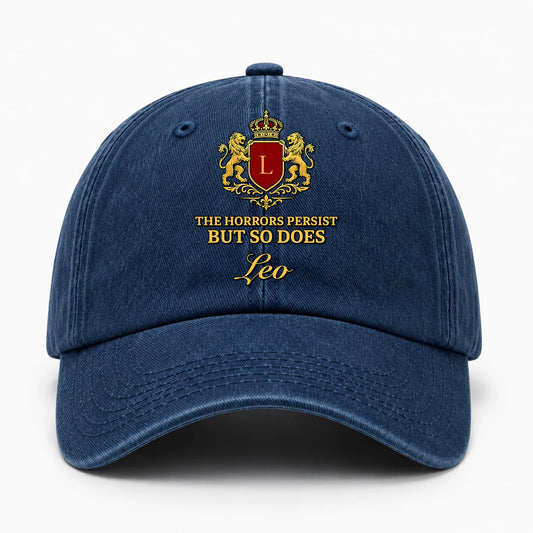 The Horrors Persist But So Does Your Name Luxury Washed Cap LEO 13K1 C113PF
