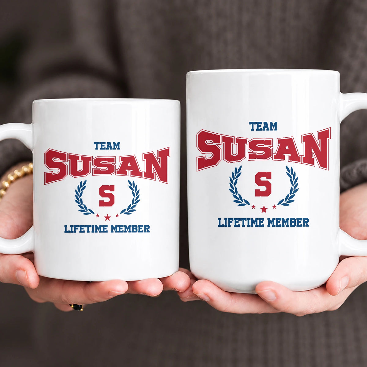 Team Your Name Lifetime Member Sporty Mug SUSAN 13K1 MG09