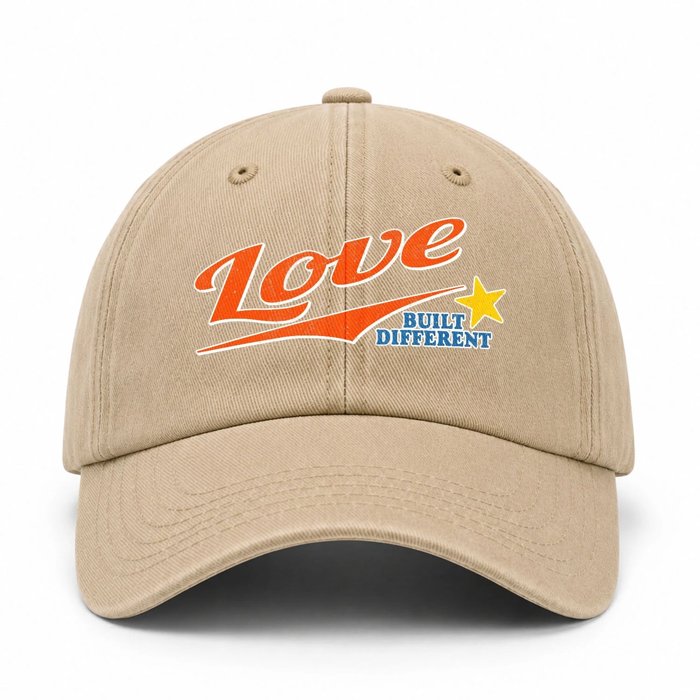 Your Name Built Different Logo Washed Cap LOVE 13K1 C56PF
