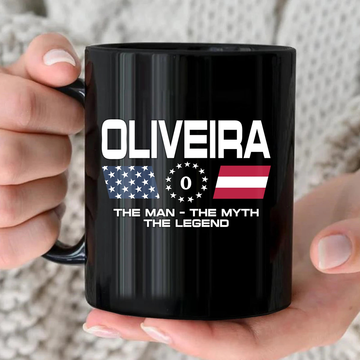 The Man The Myth The Legend Us Flag Mug OLIVEIRA 13K1 MG23