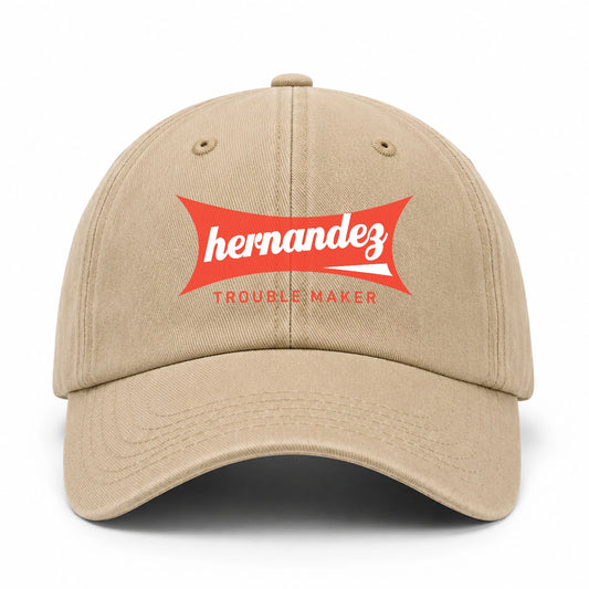 Trouble Maker Red Logo Washed Cap HERNANDEZ 13K1 C78PF
