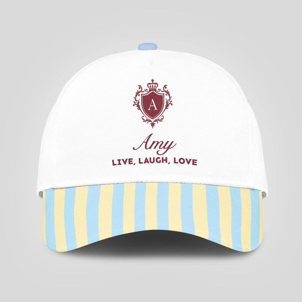 Live Laugh Love Blue And Yellow Luxury Cap AMY 13K1 C121PF