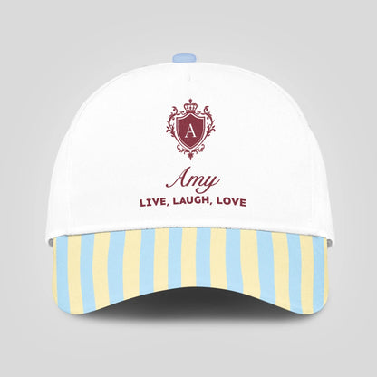 Live Laugh Love Blue And Yellow Luxury Cap AMY 13K1 C121PF