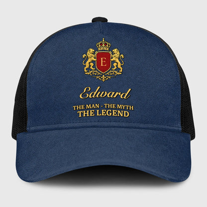 The Man The Myth The Legend Royal Blue Mesh Cap EDWARD 13K1 C187PF