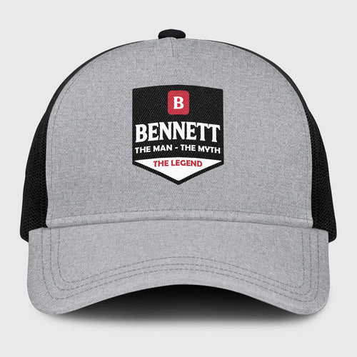 The Man The Myth The Legend Gray Mesh Cap BENNETT 13K1 C189PF