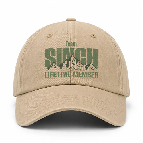 Team Your Name Lifetime Member Mountain Cap SINGH 13K1 C58PF
