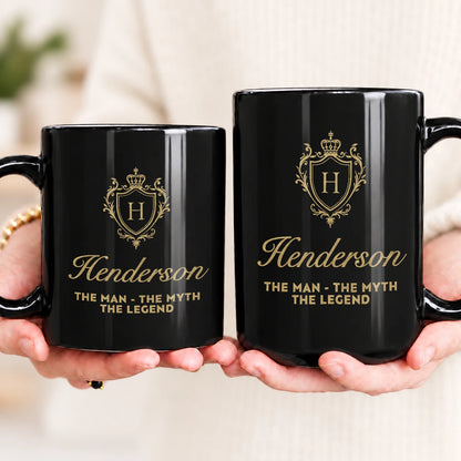 The Man The Myth The Legend Blue Crest Mug HENDERSON 13K1 MG02