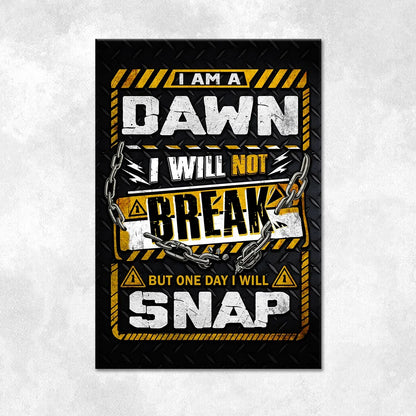 DAWN Motivational Rug – Black & Yellow Quote Carpet for Living Room 13K1-AR1