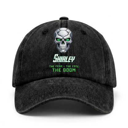 The Fear The Fate The Doom Skull Washed Cap SHIRLEY 13K1 C99PF