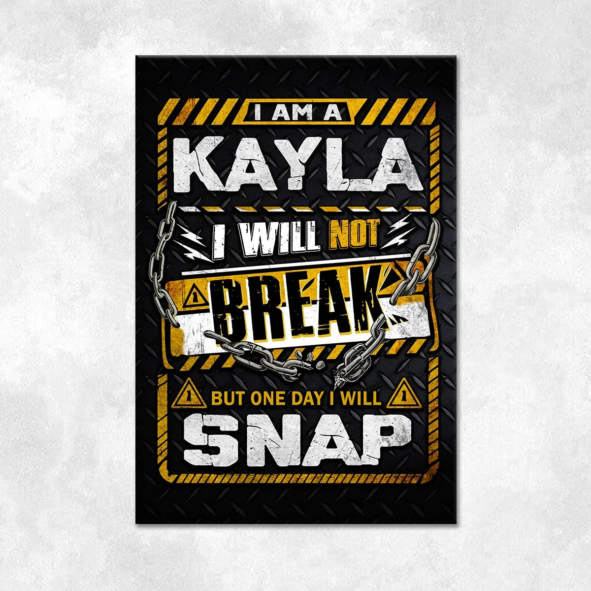 KAYLA Motivational Rug – Black & Yellow Quote Carpet for Living Room 13K1-AR1