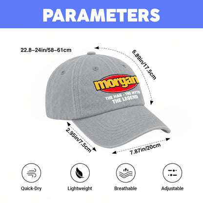 The Man The Myth The Legend Vintage Logo Washed Cap MORGAN 13K1 C162PF