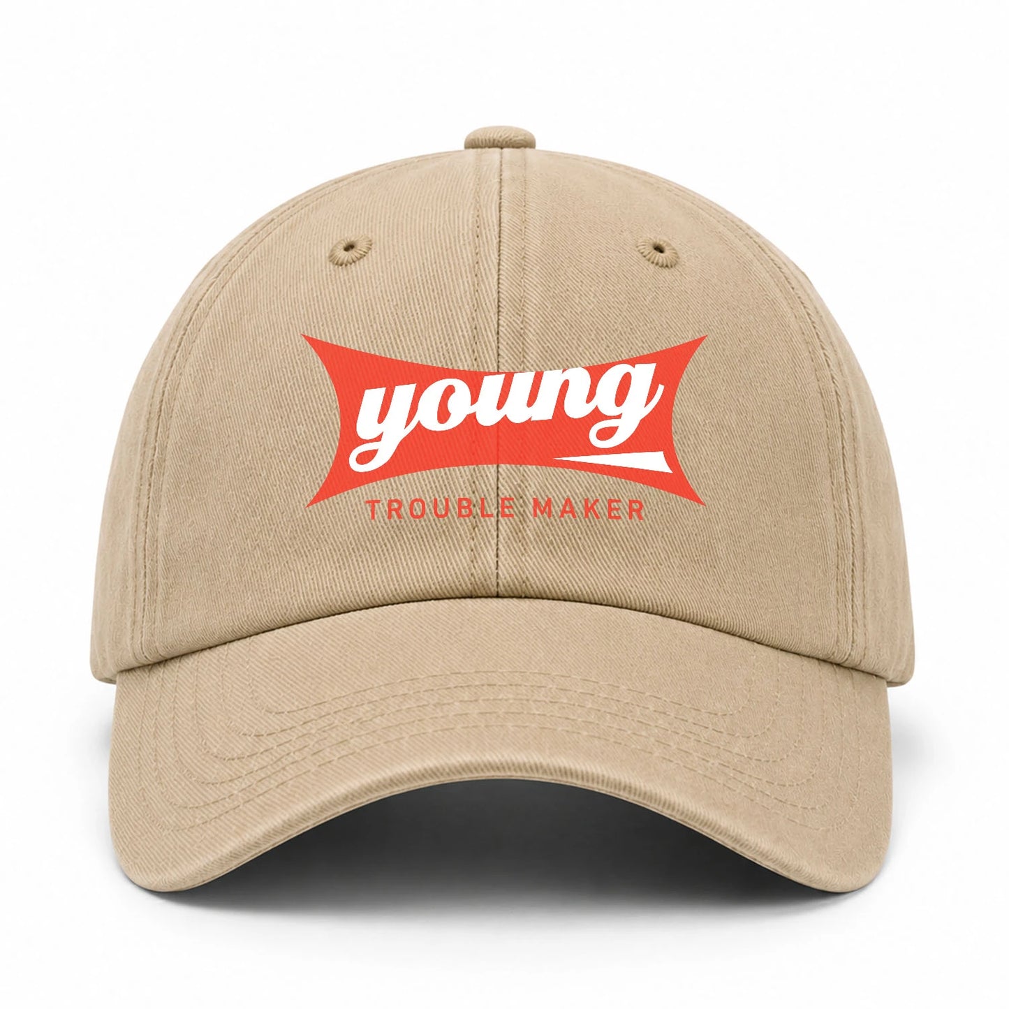 Trouble Maker Red Logo Washed Cap YOUNG 13K1 C78PF