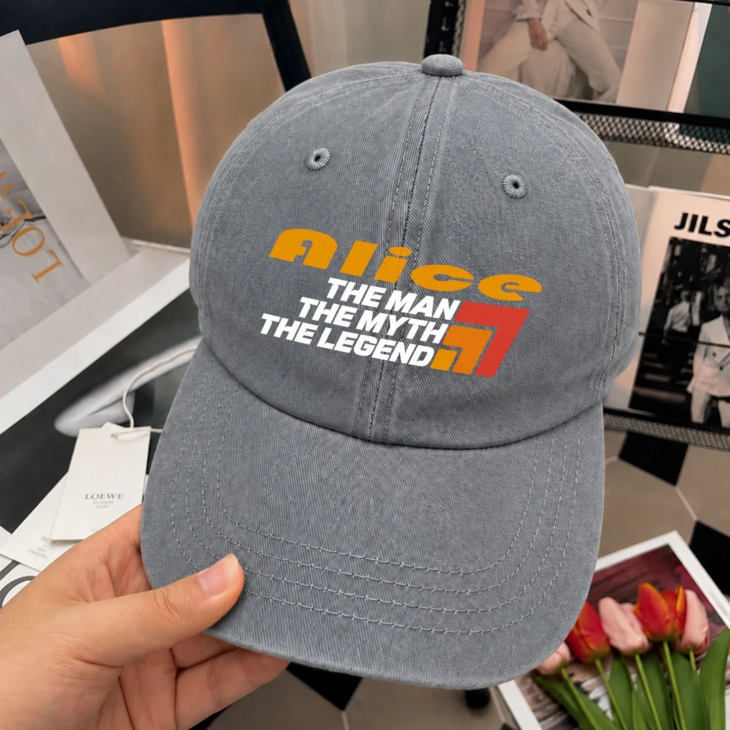 The Man The Myth The Legend With Logo Washed Cap ALICE 13K1 C72PF
