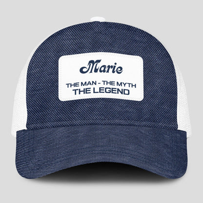 The Man The Myth The Legend Blue Denim Mesh Cap MARIE 13K1 C194PF