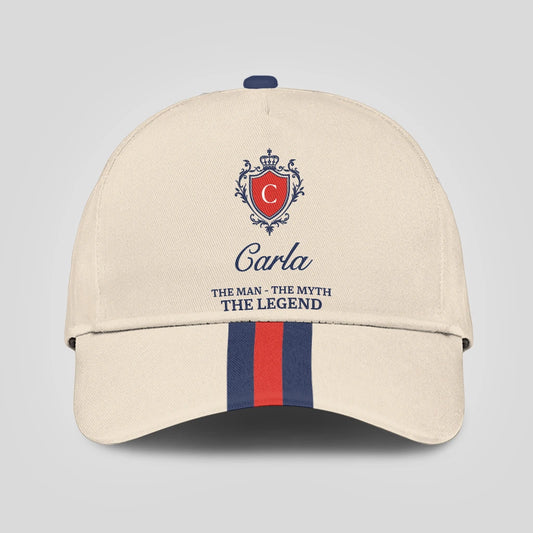 The Man The Myth The Legend Blue And Red Striped Cap CARLA 13K1 C117PF