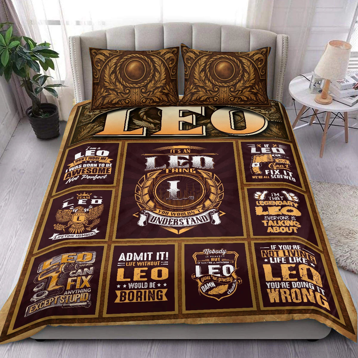 LEO Limited Edition Personalized Bedding Set 13K1-BS3